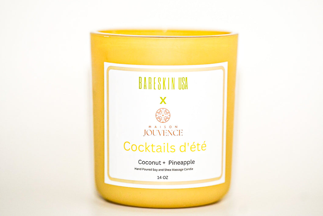 Cocktail d’ete Coconut + Pineapple Massage Candle